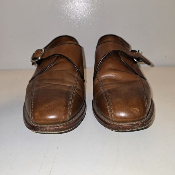 Allen Edmonds Walnut Tan Bicycle Toe Monk Strap Concord US Sz 9D Vintage main image 6